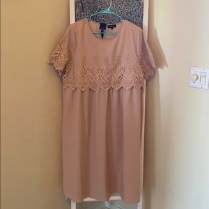 Roolee Mauve Lace Detail Dress